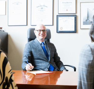 Lawyer at desk